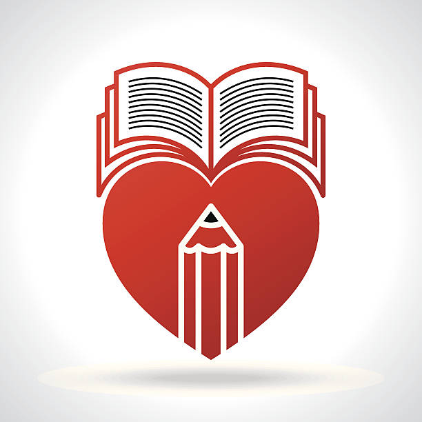 love reading love reading illustration handbook book hardcover book red stock illustrations