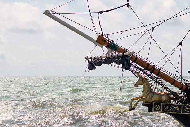 istock Pirate ship at the sea 488677590