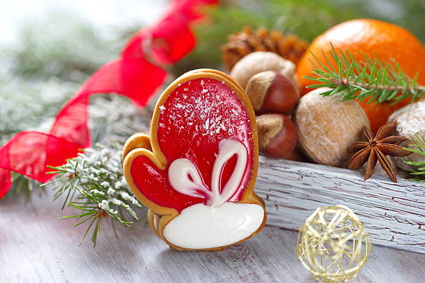 istock Christmas assortment with Santa Claus's mitten 488677664