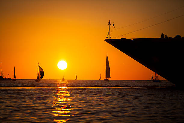 Sunset on adriatic sea