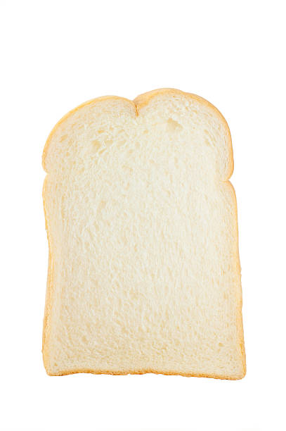 istock Piece of bread isolated on white background 488679408