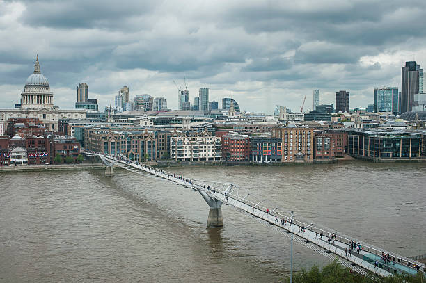 istock St Paul's Cathedral and Millennium bridge seen from above 488688809