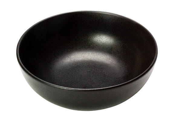 Close-up of a black bowl stock photo