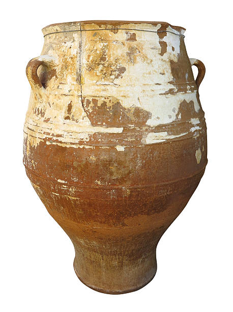 istock Ancient clay Minoan amphora in Crete, Greece 488689340