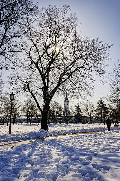 istock Kalemegdan park at winter, Belgrade, Serbia 488690001