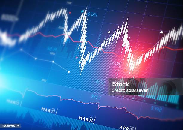 Stock Market Graphs Stock Photo - Download Image Now - Graph, Mathematics, Analyzing