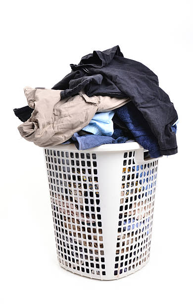 istock unwashed cloth in basket 488691315