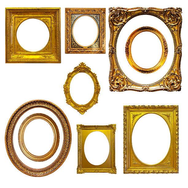 istock Set of oval picture  frames 488691681