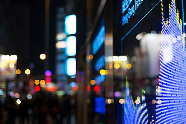 istock Display of Stock market quotes 488692103
