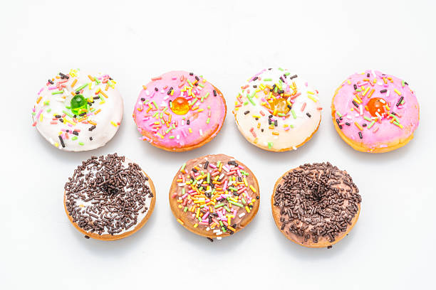 istock Fresh homemade colorful donuts(mini size) 488692766
