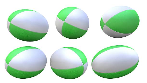 istock Green rugby ball X6 488692796