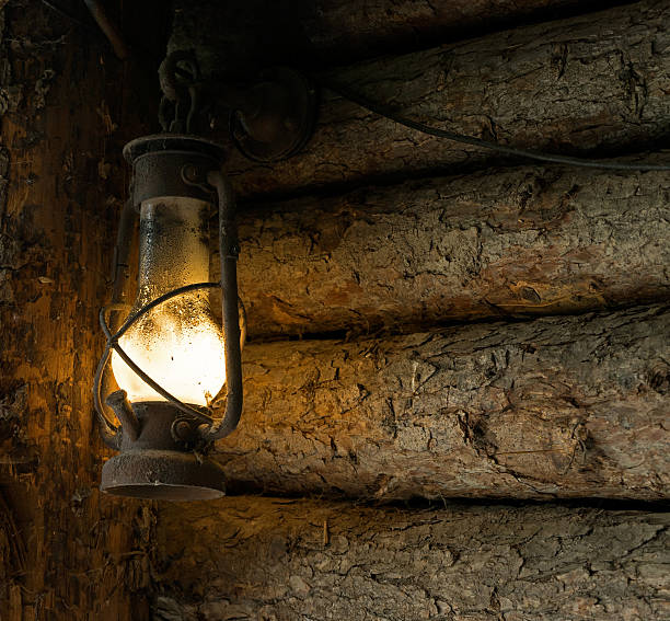 istock Oil lamp in the old mine 488692840