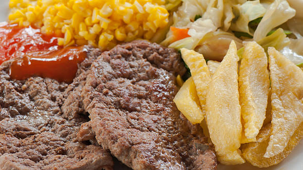 istock Beef steak and French fries 488693163