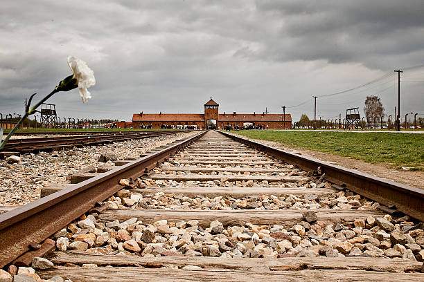 auschwitz - birkenau fotografías e imágenes de stock