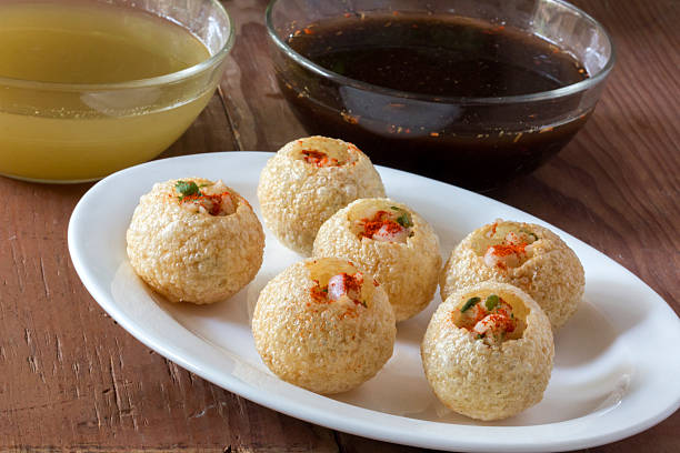 istock Pani Puri, Golgappe, Chat item, India 488709444