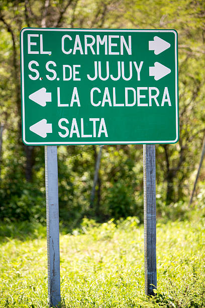 istock Direction sign post to Salta and Jujuy on route 40 488711412