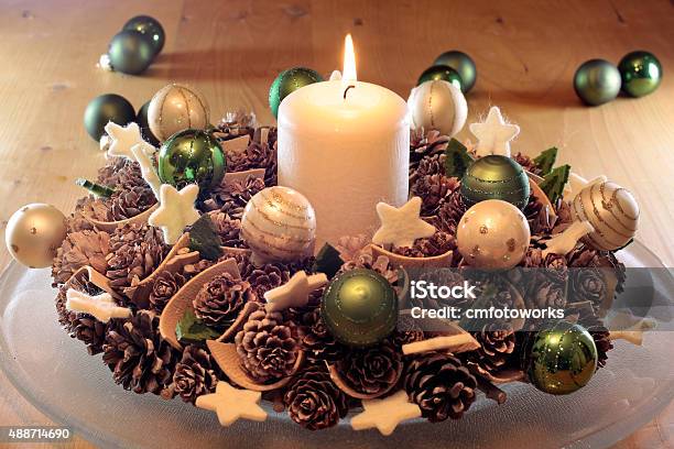 Advent Wreath Stock Photo - Download Image Now - Advent, Wreath, 2015