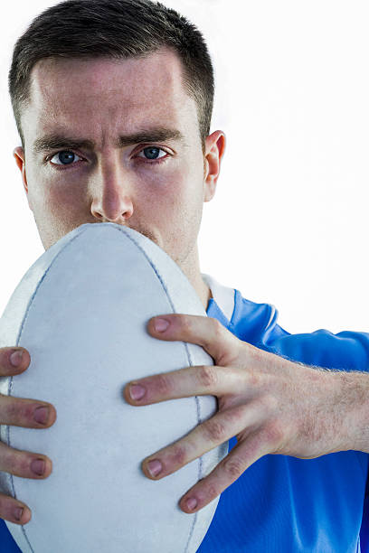 istock Rugby player holding a rugby ball 488714824