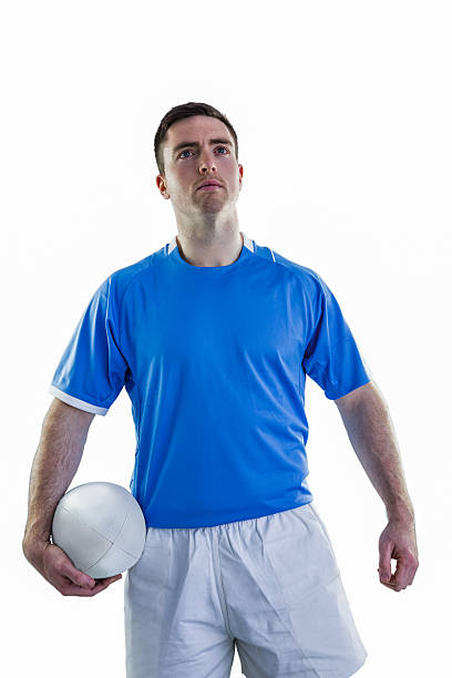 istock Rugby player holding a rugby ball 488715236