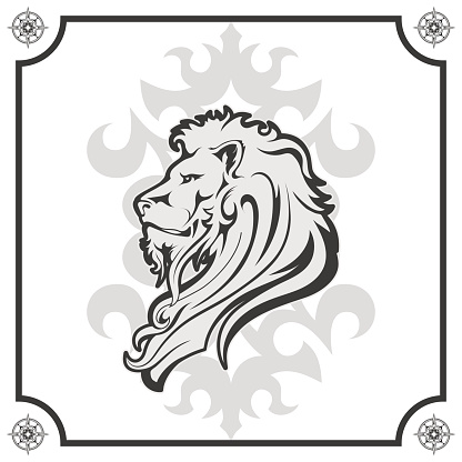 Heraldic Lion Head