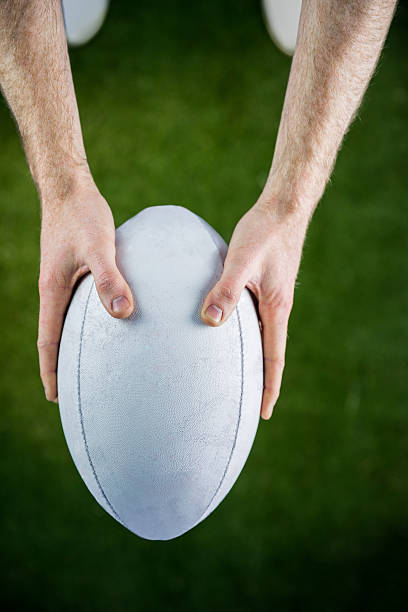 istock Rugby player catching a rugby ball 488716228