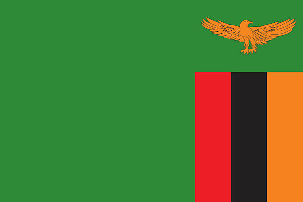 Flag Zambia Flag Zambia zambia stock illustrations