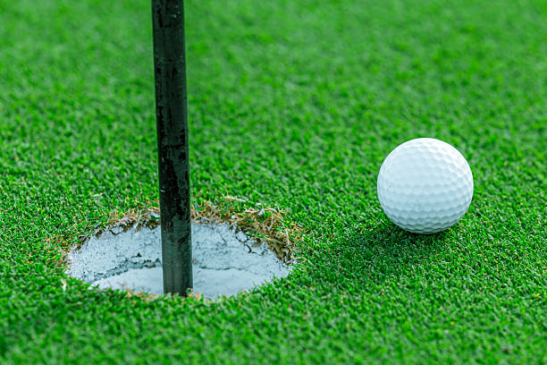 istock Golf ball on grass in the golf course, Thailand 488718186