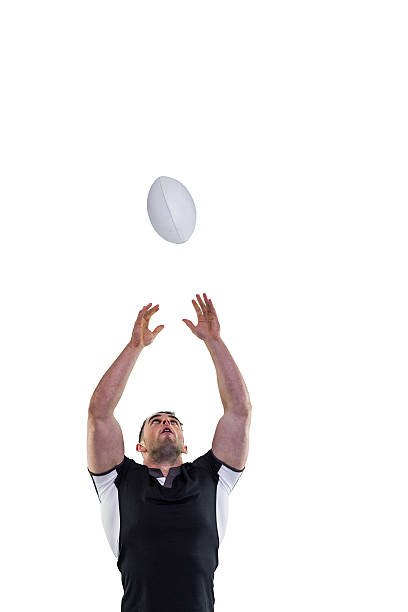 istock Rugby player catching the ball 488718538