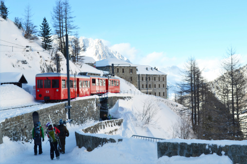 The Three Peaks (Drei Zinnen) ski resort in the UNESCO World Heritage site Dolomites in Italy.