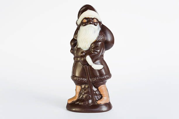 istock Santa Claus, chocolate, in red bag, dark chocolate 488719490