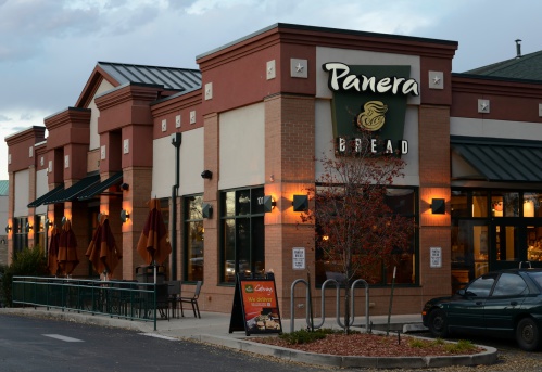 Fort Collins, Colorado, USA - October 27, 2013: The Panera Bread in Fort Collins. Panera Bread is a chain of casual dining bakery-cafes with almost 1500 locations across the US.