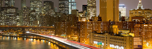 istock FDR Drive Leading Into Manhattan Skyscrapers at Night, New York 488719695