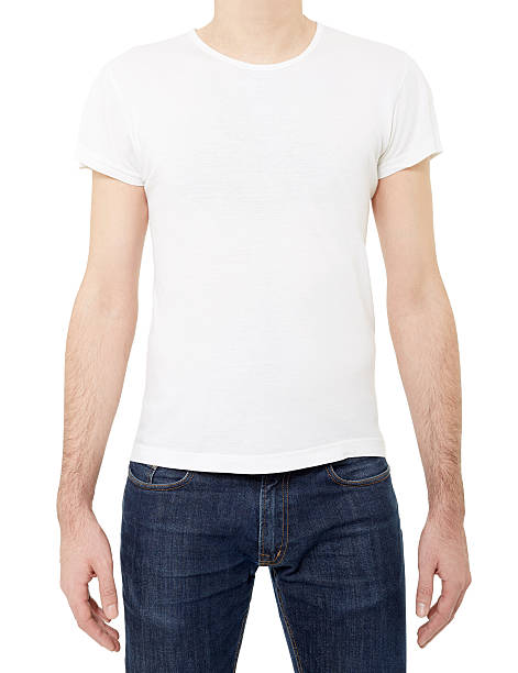 istock Man wearing white t-shirt 488719753