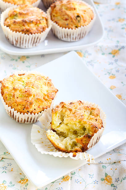 istock Savory courgette, herbs and feta muffins 488720192