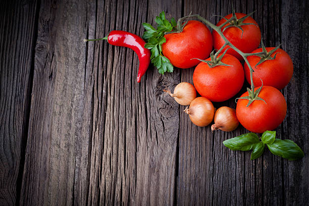 Fresh tomatoes stock photo