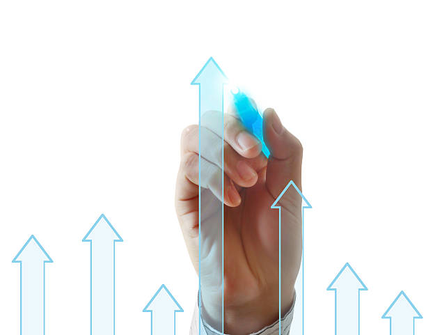 istock financial symbols coming from hand 488720781