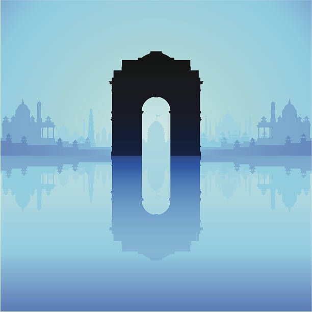 ilustraciones, imágenes clip art, dibujos animados e iconos de stock de puerta de la india (completa, detallado, edificios y móviles) - india gate gateway to india mumbai
