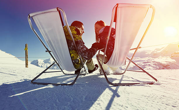 apres ski на горы - val disere стоковые фото и изображения