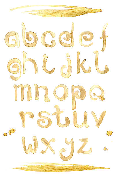istock Coffee splash special font, abc a-z small letters 488722659