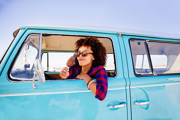 istock Hipster girl with icecream 488723315