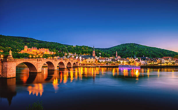 Heidelberg View over the river Nekar on the cityscape of Heidelberg heidelberg germany photos stock pictures, royalty-free photos & images
