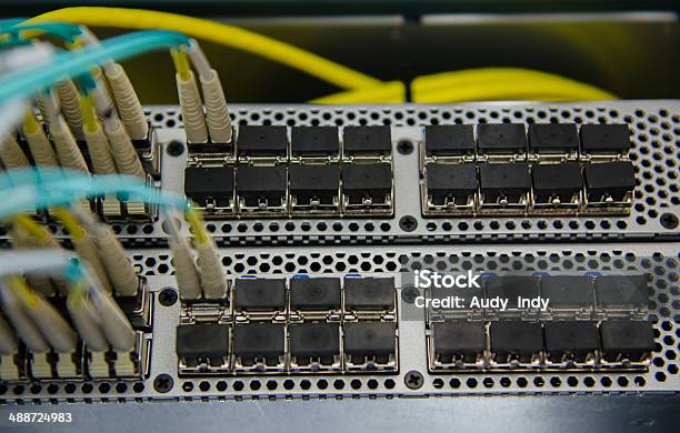 Fiber Connect To San Switch Stock Photo - Download Image Now - Administrator, Business, Close-up