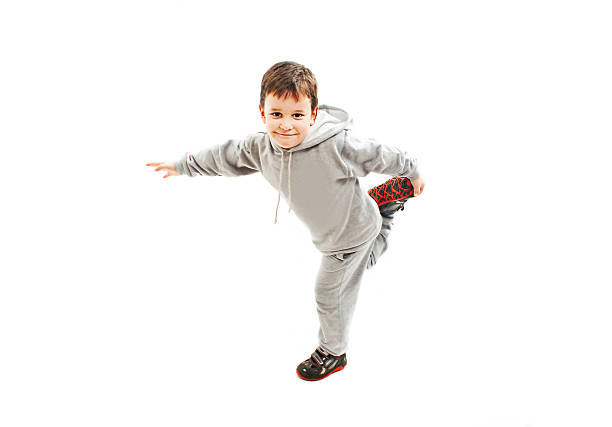 istock Little cool hip-hop boy in dance 488754932