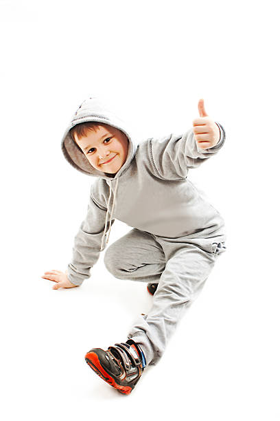 little cool hip-hop танцев парень показаны ok знак в - child exercising little boys toddler стоковые фото и изображения