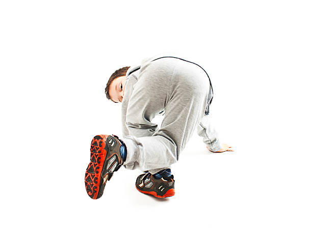 istock Little cool hip-hop boy in dance 488755032