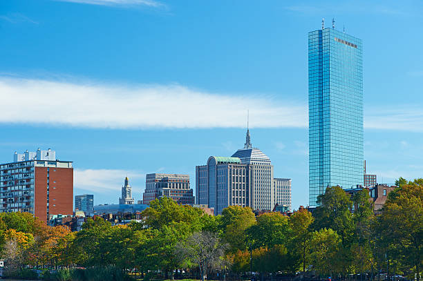 istock Boston and Charles river view from Harvard Bridge 488755316