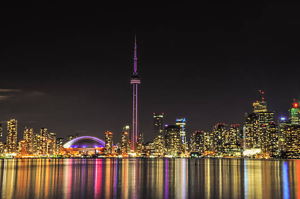 istock Toronto city skyline at sunset 488755636