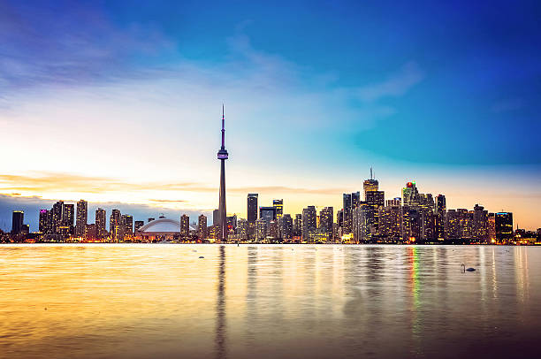 istock Toronto city skyline at sunset 488755832