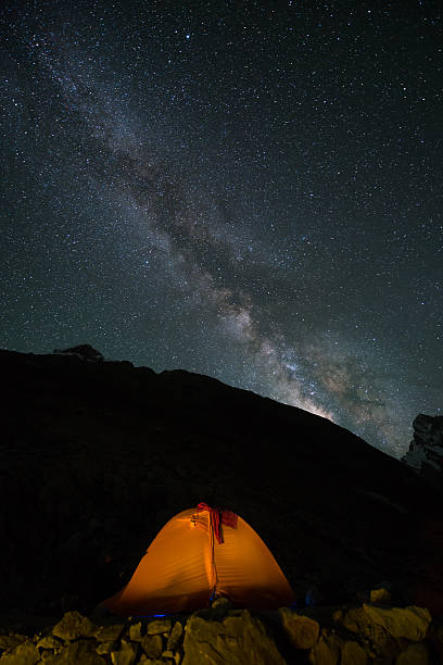 istock Milky way over camping tent, Karakoram range, Pakistan 488757025