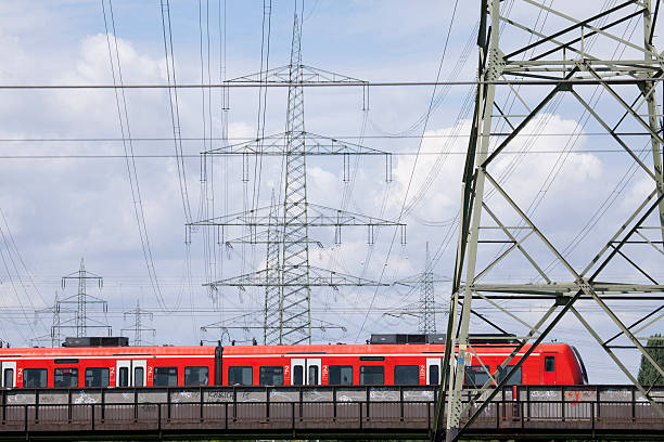 electricity grid Symbol photo energy supply, transport and logistics stromindustrie stock pictures, royalty-free photos & images